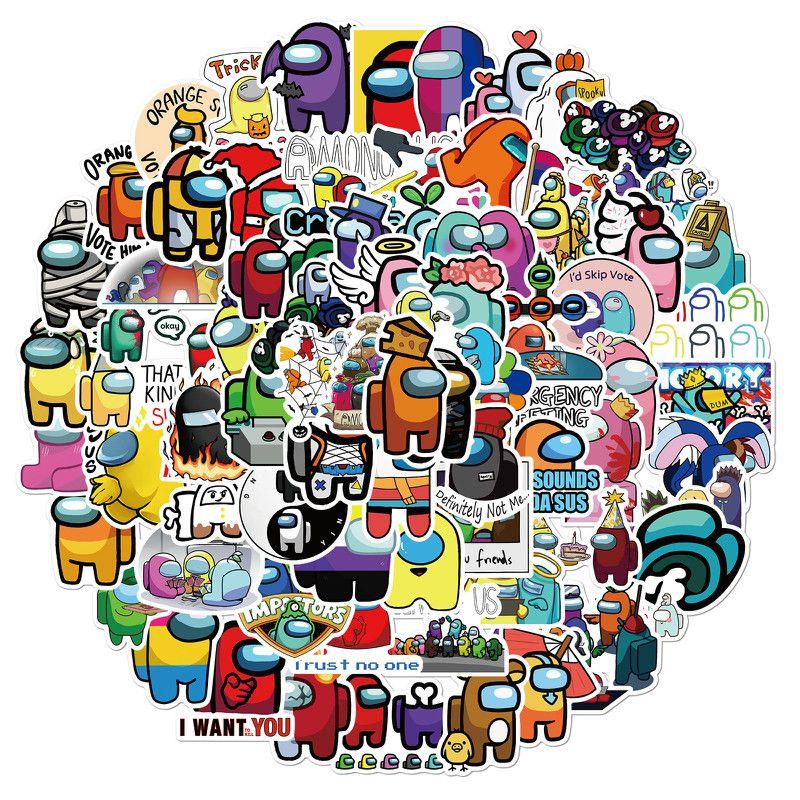 Pcs Sticker 50100 Pack Set Game Diy Imposter Decal Stickers Waterproof