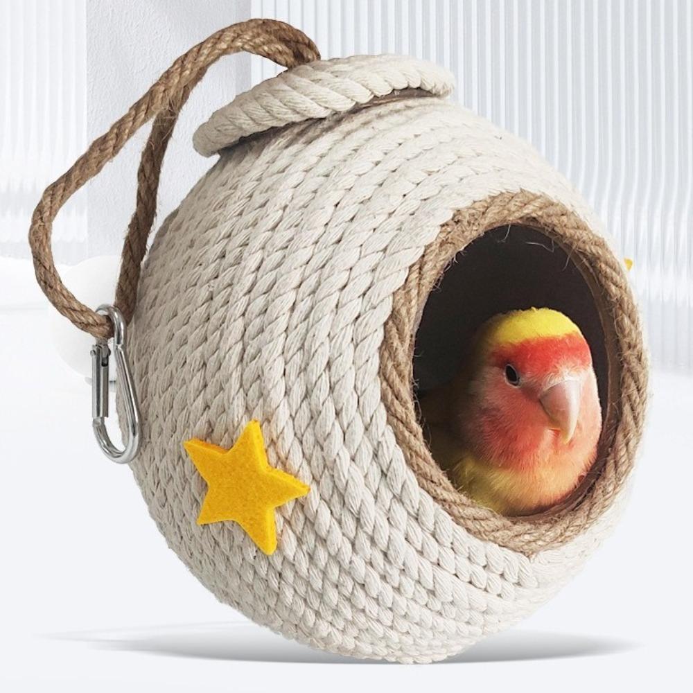 Comfortable Coconut Husk Bird Cages Bite Resistant Bird House Bird Supplies Hamster Bed Garden