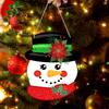 1 Pc Christmas Cartoon Snowman Wooden Hanging Ornament - Ideal for Decorating Windows and Doors During the Holidays, a Great Addition