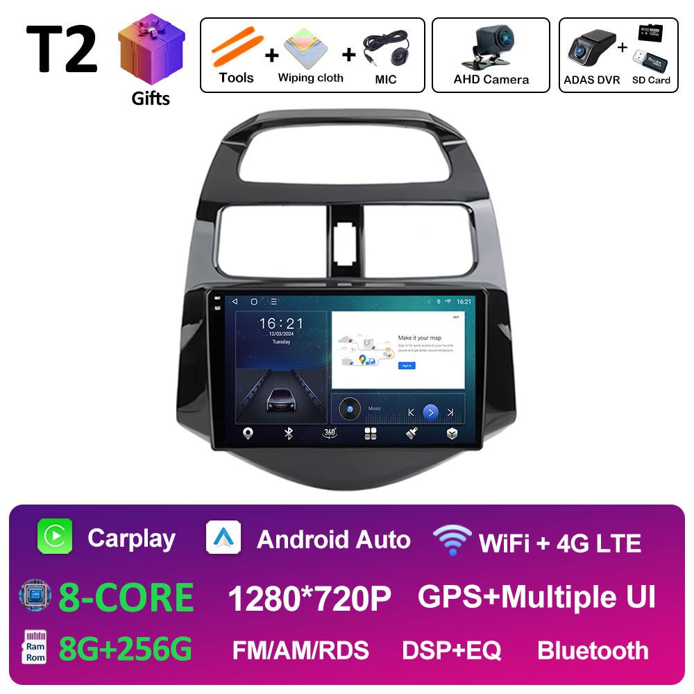 Android 14 Автомобильное видео для Chevrolet Spark Beat Matiz Creative 2010 2011 2012 2013 2014 Радиоплеер GPS Навигация Авто Инструменты 4G