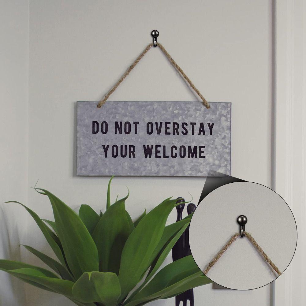 50 штук Черные вешалки Металлические булавки для подвешивания картин Прочные настенные крючки Дом Офис