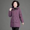 Thick Hooded Cotton Coat for Middle-Aged and Elderly Mothers Loose and Warm Cotton Jacket for Women