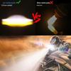 Двухлучевой светодиодный прожектор для автомобилей и мотоциклов - Желтый и Белый