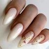 Long Almond Fake Nials Flowers Nail Tips Manicure False Nails DIY