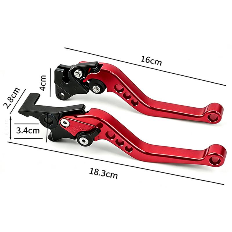 CNC 6 Position Adjustable Motorcycle Brake Clutch Levers,Short Aluminum Alloy Handlebar Lever Scooter Motorbike Mod Parts