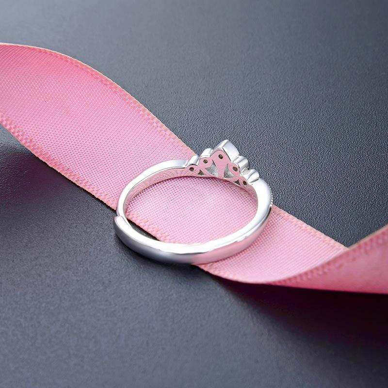 Lindon Classic 925 Sterling Silver Zircon Ring Ladies Jewelry Wedding Promise Party Gift