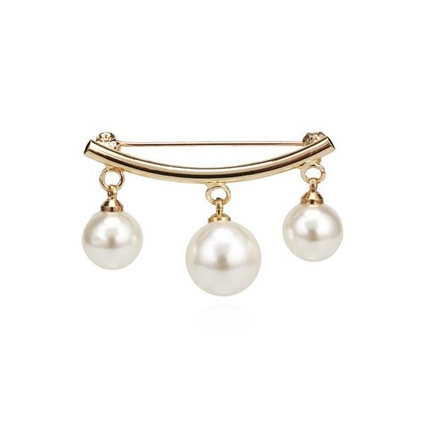 Simple Pearl Cute Brooch Women's Accessories Anti-light Brooch, Popular New Brooch Collar Pin Jewelry
