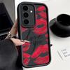 Fashion Love Lips Print Matte Soft Case For Samsung S25 S24 FE S23 Ultra A56 A36 A16 A55 A15 A35 A54 A14 Lens Protection Shockproof TPU Phone Cover