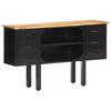 VidaXL Buffet 110x30x65 Cm Solid Raw Mango Wood and Steel