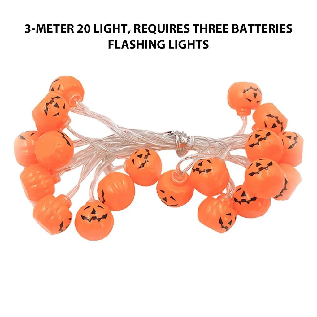 Led HalloweenPumpkinLantern String Atmosphere Decoration Battery BoxGhost Festival SmallPumpkin Colorful Lights