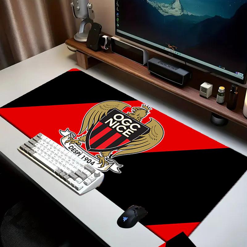 Ogc Nice Герб Коврик для мыши Настольный коврик для офиса, Игровой коврик для мыши, Клавиатурный коврик, Прочная нескользящая резиновая основа, Подарок