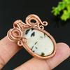 Natural Variscite Gemstone Handmade Copper Wire Wrap Gift Pendant 2.05 F2B59