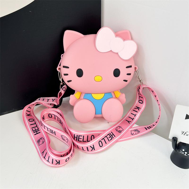Hello Kitty Mini Silicone Coin Purse With Zipper For Kids And Girls