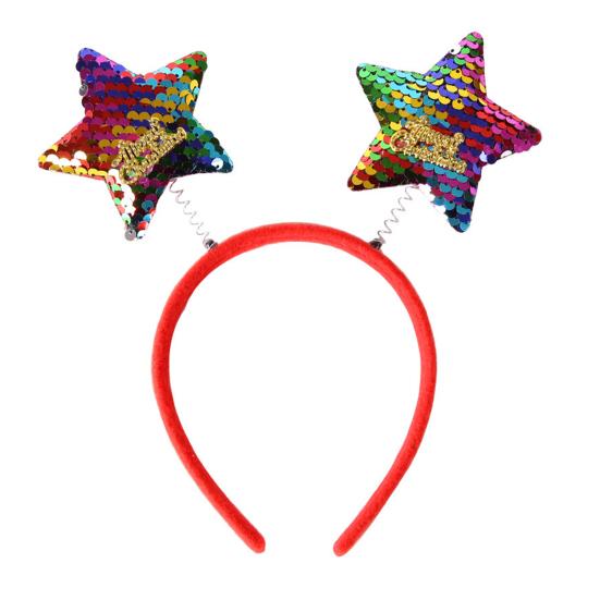 Рождественская повязка на голову с рогом оленя, повязка на голову в виде звезды Санта-дерева, праздничный обруч для волос, аксессуар для косплея для женщин и детей