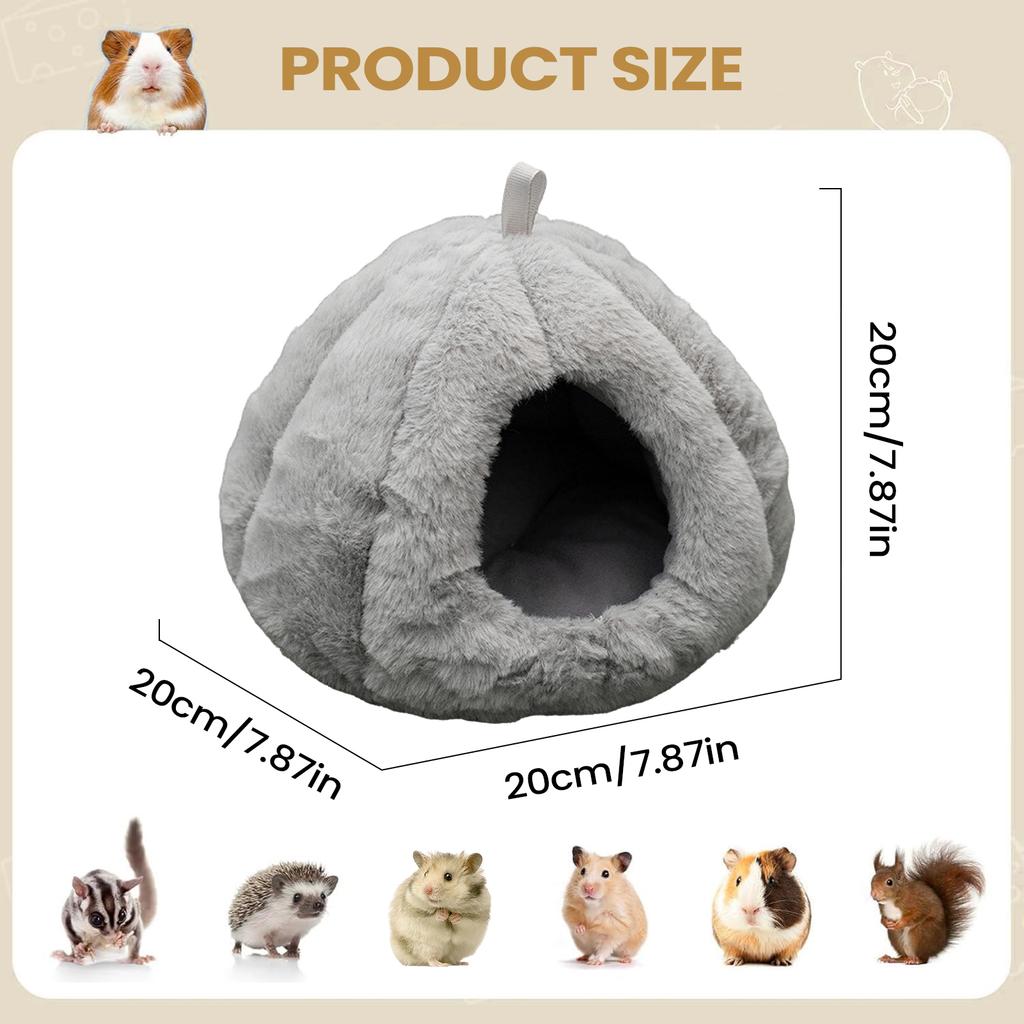 Hamster House Guinea Pig Cage Hamster Cotton House Small Animal Nest Winter Warm Pet Bed For Rodent Guinea Pig Rat Hedgehog