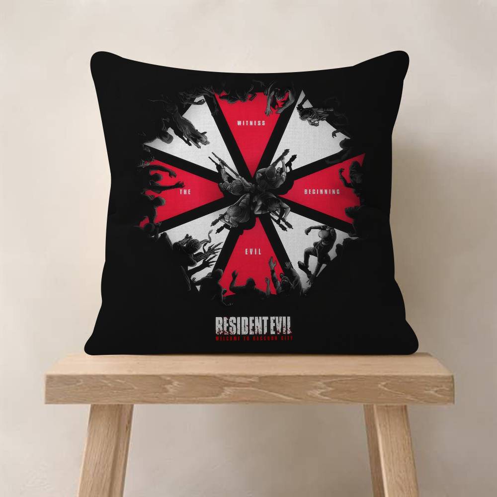 Game RResident EEvil UUmbrella Pillow Anime Pillow Sofa Bed Head Pillow Cover Cushion Cover 45x45 cm Fashion