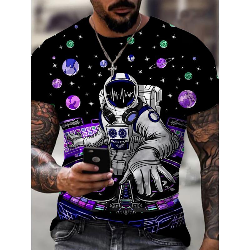 Мужская футболка с 3D цифровым принтом с узором собаки, европейским и американским принтом, с коротким рукавом, летняя, дышащая, с круглым вырезом