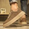 FashionLace-Up Men Walking Shoes All-match Skate Shoes Men New Leather Fashion Sneakers Men Outdoor Thick Bottom Men's Casual Footwear