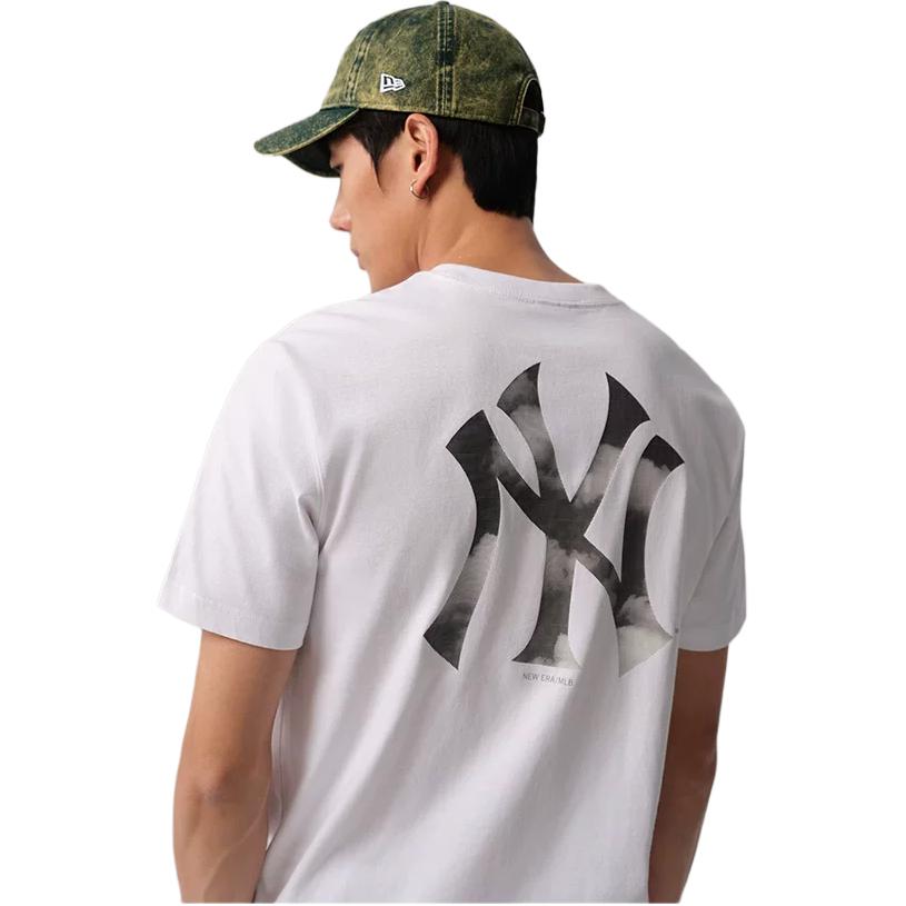 New Era Унисекс футболка с коротким рукавом свободного кроя с вышивкой New York Yankees Белый 14148861