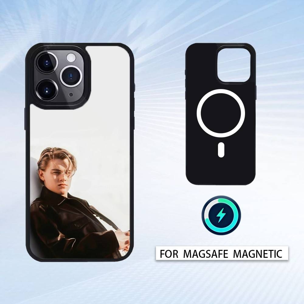 Чехол для телефона L-Леонардо Ди Каприо Для iPhone 17,16,15,14,13,12,Pro,Max Для Magsafe Магнитная Беспроводная Зарядка