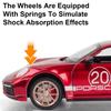 1/24 911 Turbo S Игрушечная модель легкосплавного автомобиля со звуком и светом, функция инерционного движения, имитация модели транспортного средства, коллекция, подарок для друга