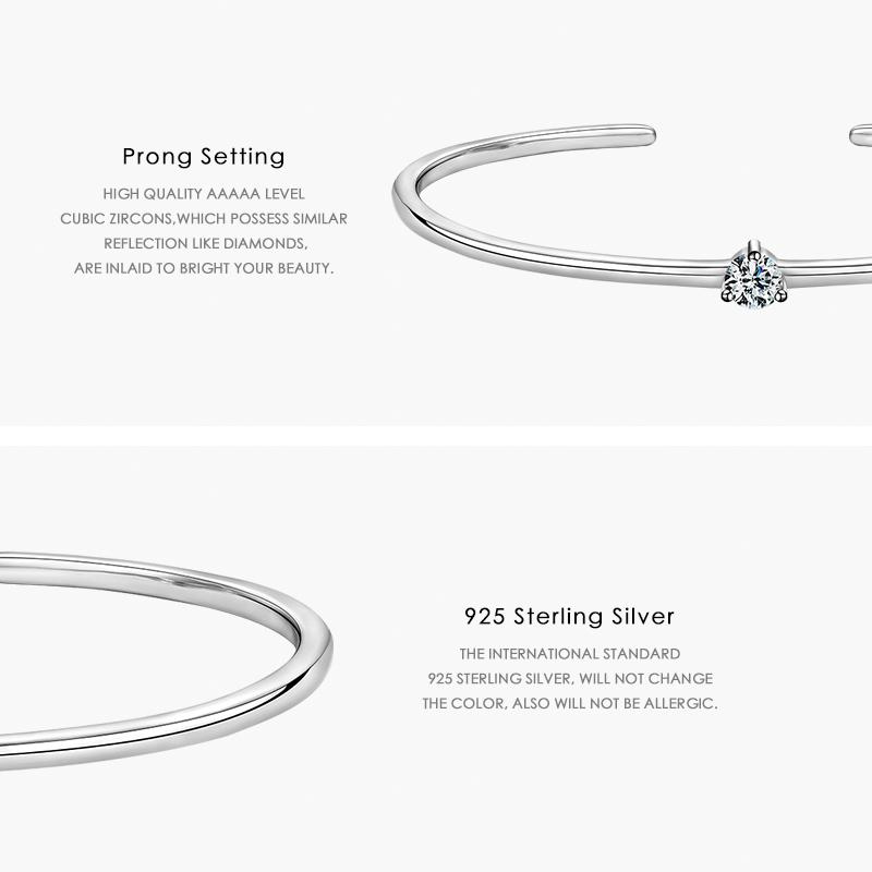 MODIAN Стерлингового серебра 925 пробы, круглый прозрачный браслет с десятью сердцами и CZ, открытый браслет для женщин, ювелирные украшения, регулируемый браслет, подарки