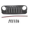 Матовая черная решетка радиатора с сеткой для Jeep Wrangler JK JKU 2007 2008 2009 2010 2011 2012 2013 2014 2015 2016 2017 2018