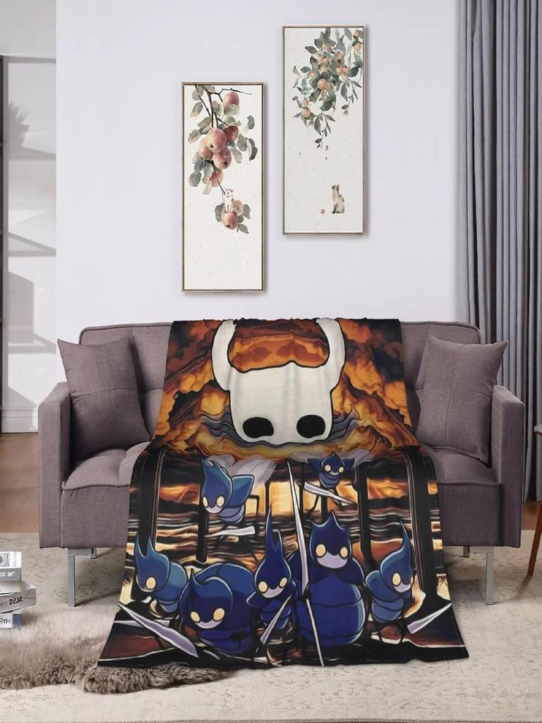 Hollow Knight Japanese Anime Flannel Blanket Soft Warm Throw for Kids Home Decor Bed Sofa Cover Autumn Winter
