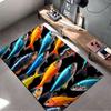Colorful Fish Pattern Carpet suitable as a non-slip mat for the living room or bedroom sofa
