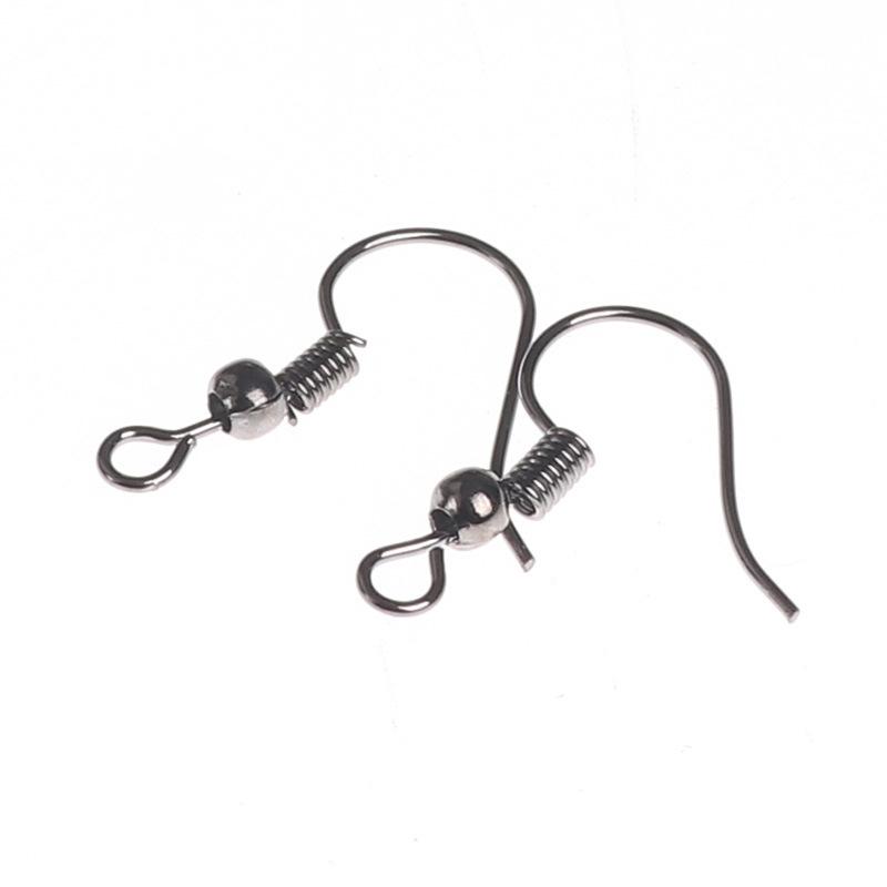 Для изготовления сережек из металла, ручная работа, бисерный крючок для ушей, 50 шт., украшение с круглыми бусинами, аксессуары, материал, бусины