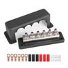 600A Bus Bar Terminal Power Distribution Block M10 Studs DC Positive Negative Terminal Block For Boat Car RV Cable Organizer