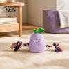 Safe Cotton Rope Dog Toy Stuffed Vegetable Toy, Interactive Squeaky Chew Plush Carrot Eggplant Aggressive Chewer Green Pepper with Arm for Tug-of-war,