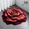 Коврик для пола Yousheng Peony с 3D визуальным эффектом, цветочный ковер, абсорбирующий коврик для ванной с нескользящей основой для гостиной, кухни, прихожей