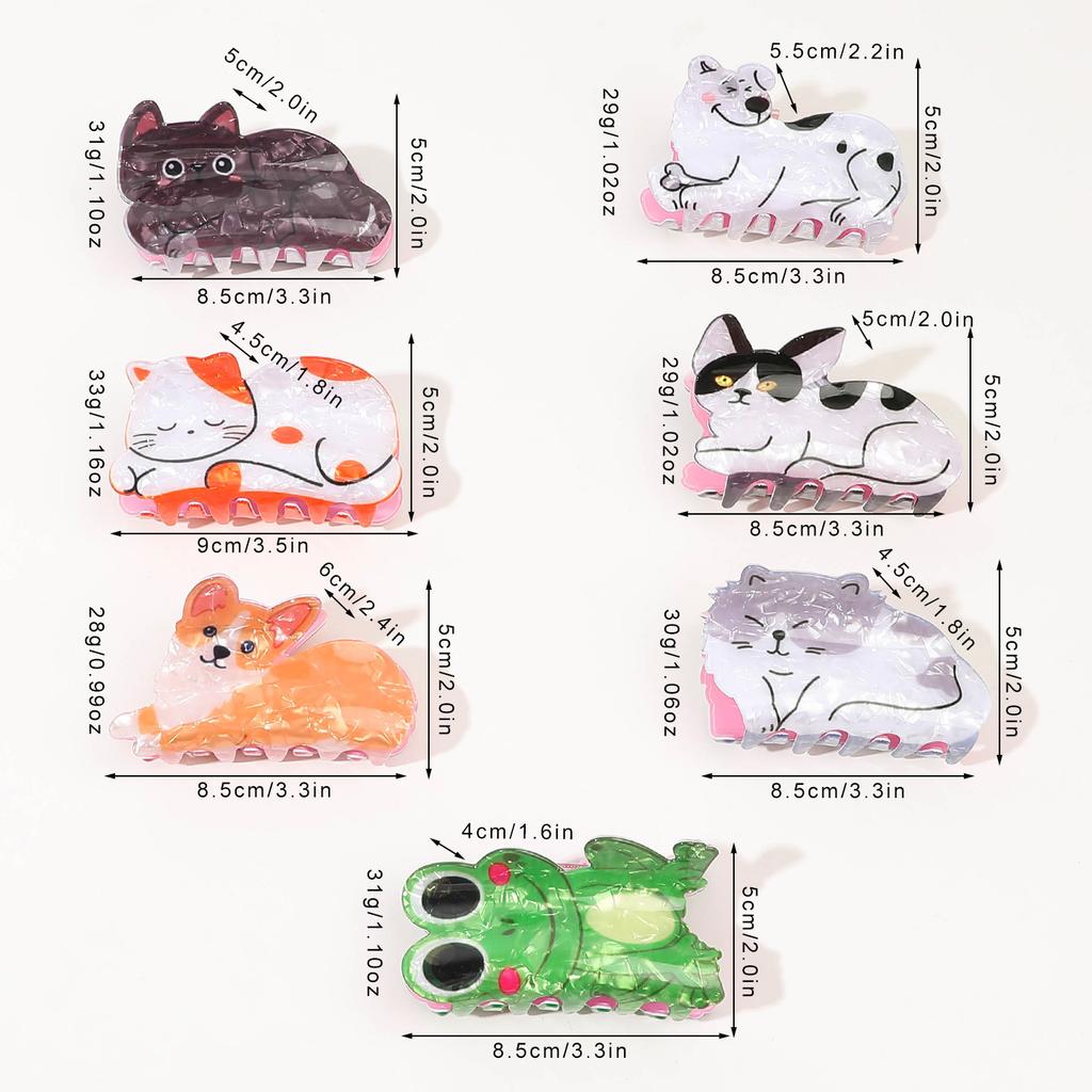 1 шт. Новый милый акриловый зажим для волос с животным, зажим-акула, высококачественный аксессуар для волос, зажим-краб, зажим для затылка, заколка для волос