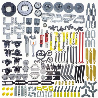 Technic Parts 150 деталей для набора MOC - двигатель, подвеска, рулевое управление, ось, шарнир равных угловых скоростей автомобиля, ось, шаровая опора, набор строительных блоков DIY