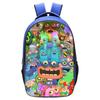 School Bag Monster Choir School Bag, Blue 16 Inch 13 Elementary School Backpack