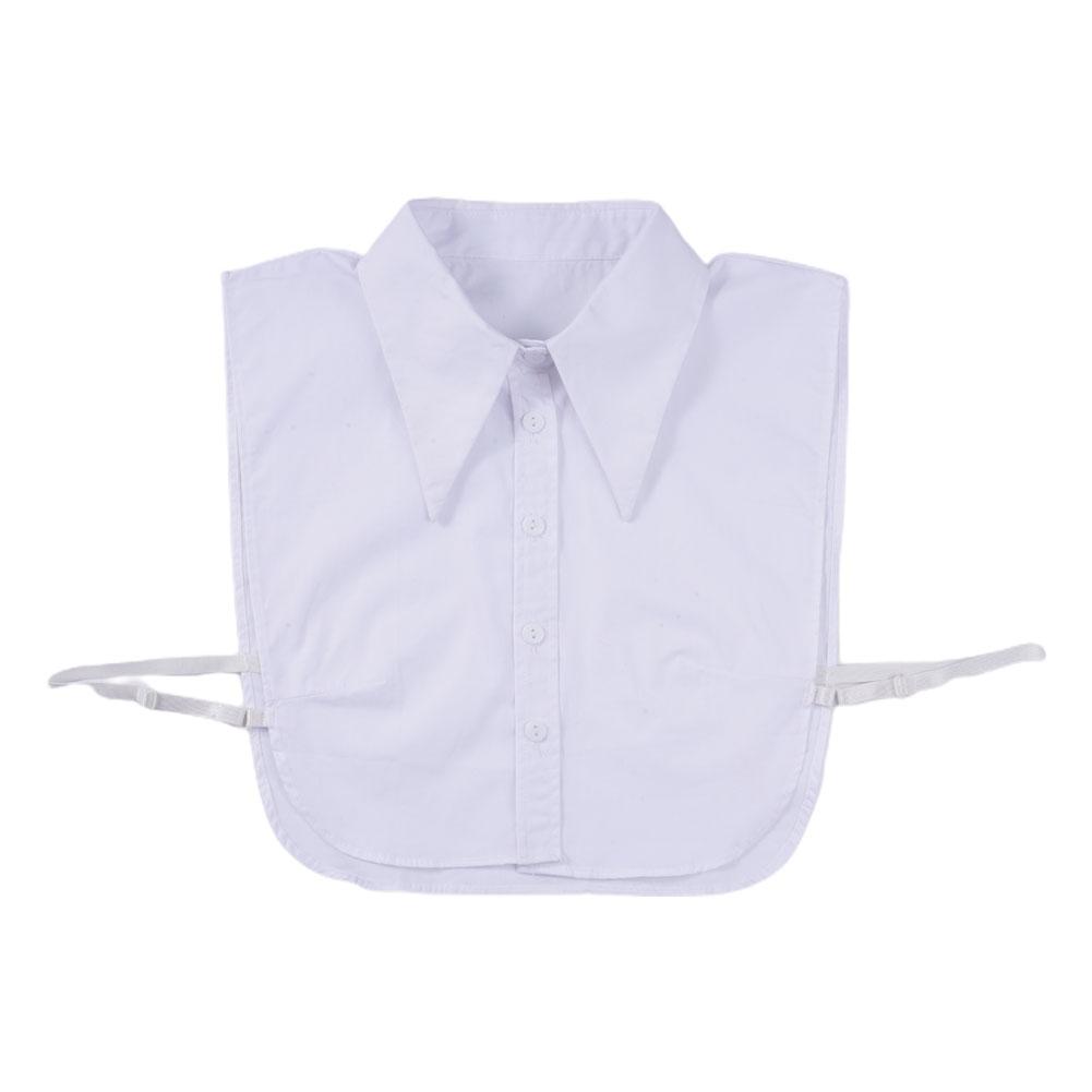 Women Cotton Fake Collar Blouse Vintage Solid Detachable Shirt Collar False Lapel Blouse Women Clothes Accessories