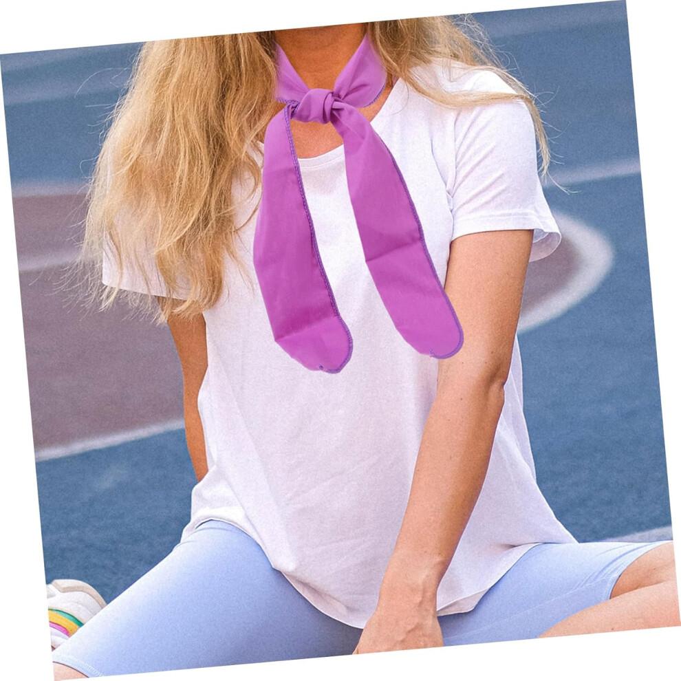 12pcs Ice Scarf Hiking Cooling Collar Cool Tie Soaked Neck Bandana Cooling Bandana Camping Ice Headband Convenient