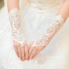 High Quality Dress Bride Wedding Beads Rhinestone Fingerless Gloves Short Gloves Lace