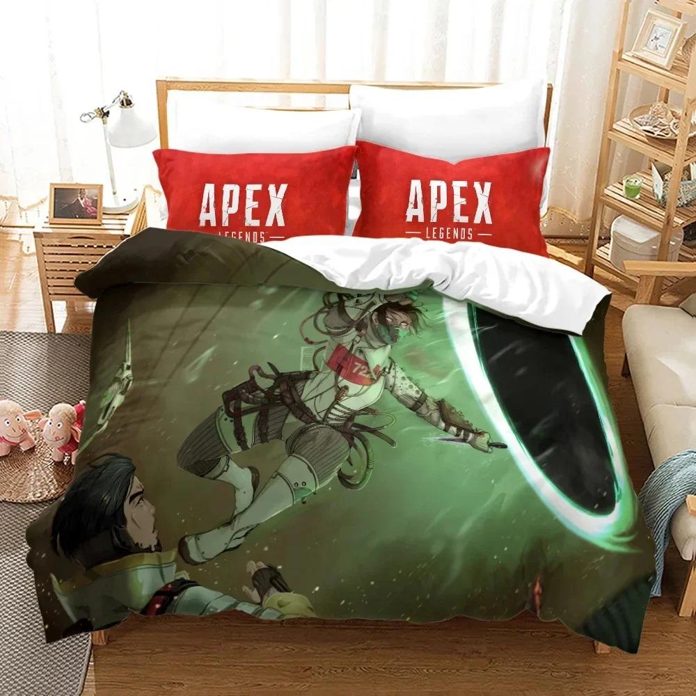 Комплект постельного белья APEX Legends с 3D-принтом, пододеяльник, комплект постельного белья, пододеяльник, наволочка, одеяло размера king-size, комплект постельного белья для взрослых мальчиков