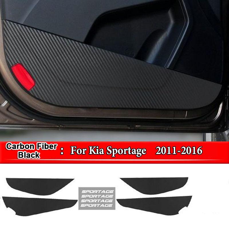 Для Kia Sportage K2 K3 K4 KX3 K5 KX5 KX7 Автомобильные Внутренние Накладки на Дверь Против Загрязнения Узором под Углеродное Волокно Наклейки Защитные Аксессуары