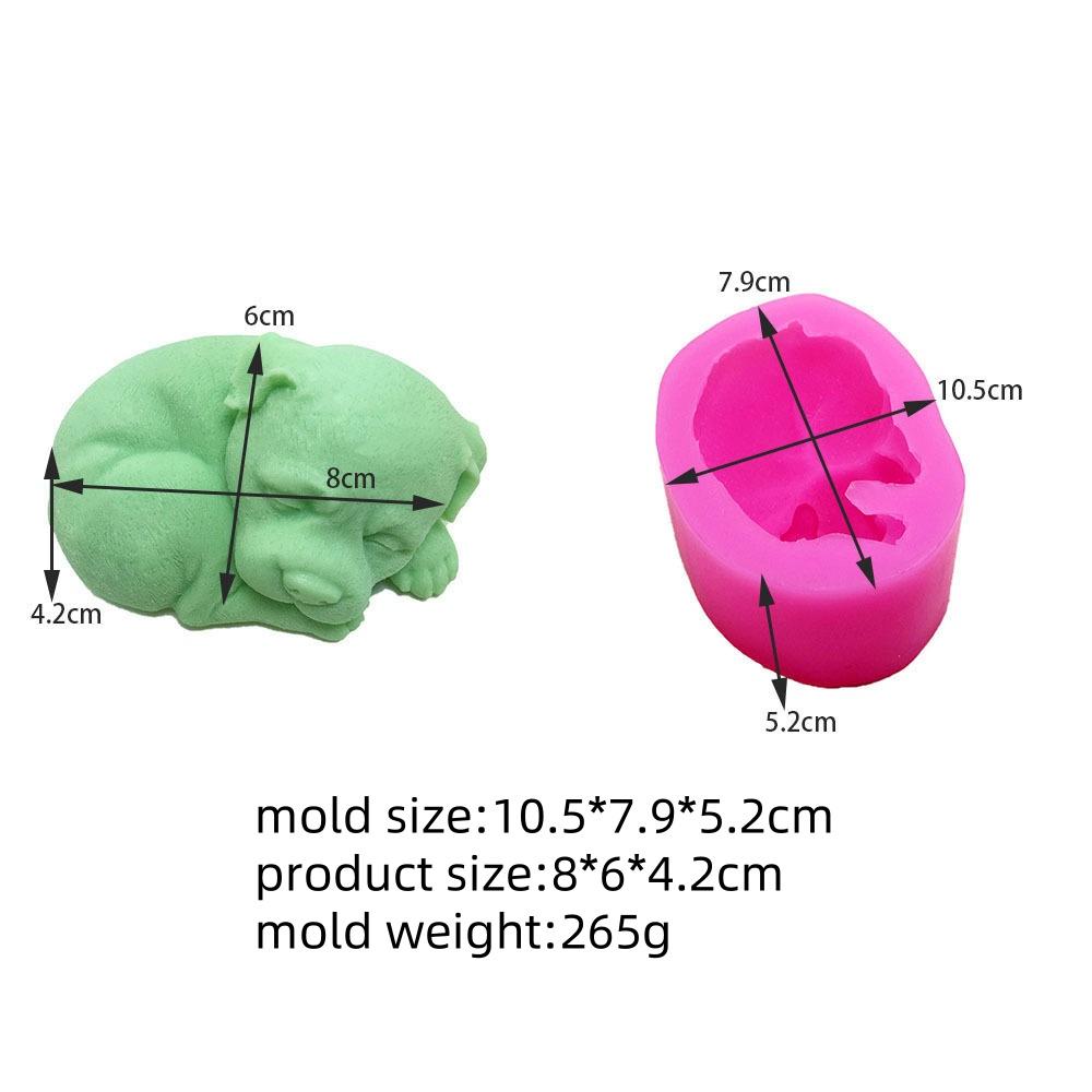 DIY Cute Kitten Silicone Soap Mold 3D Pig Dog Animal Crafts Resin Gypsum Soap Baking Chocolate Mousse Cake Decoration Tool