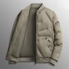 Grey Duck Down Down Jacket Men's Winter Baseball Collar Warmth and Thickened High-end Casual Jacket for Men