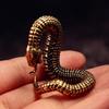Solid Brass Snake Desktop Ornament Handcrafted Home Decor Animal Figurine Office Desk Accessory Ethnic Style