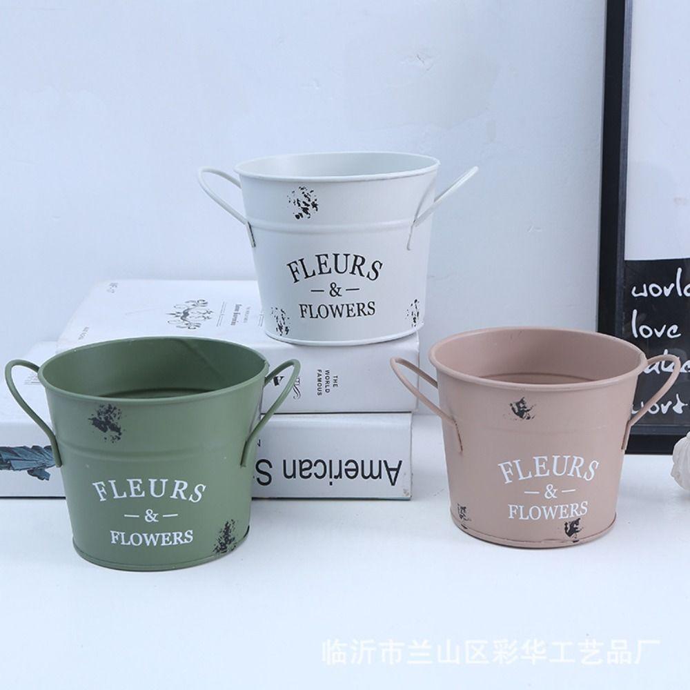 Iron Metal Pitcher Jug Flower Vase Flowers Pots Garden Decor Flowers Bucket