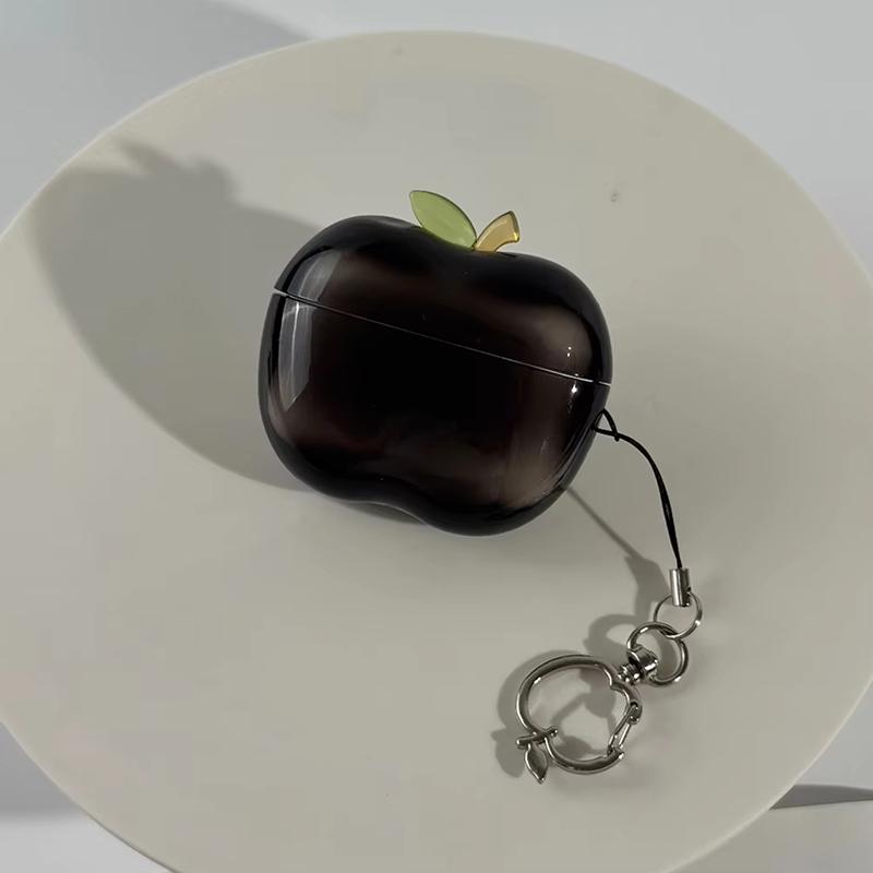 Прозрачный фруктовый чехол для наушников AirPods Pro 2, противоударный, в форме яблока, из ТПУ, мягкий дизайн, настраиваемый, персонализированный чехол для AirPods Pro 2