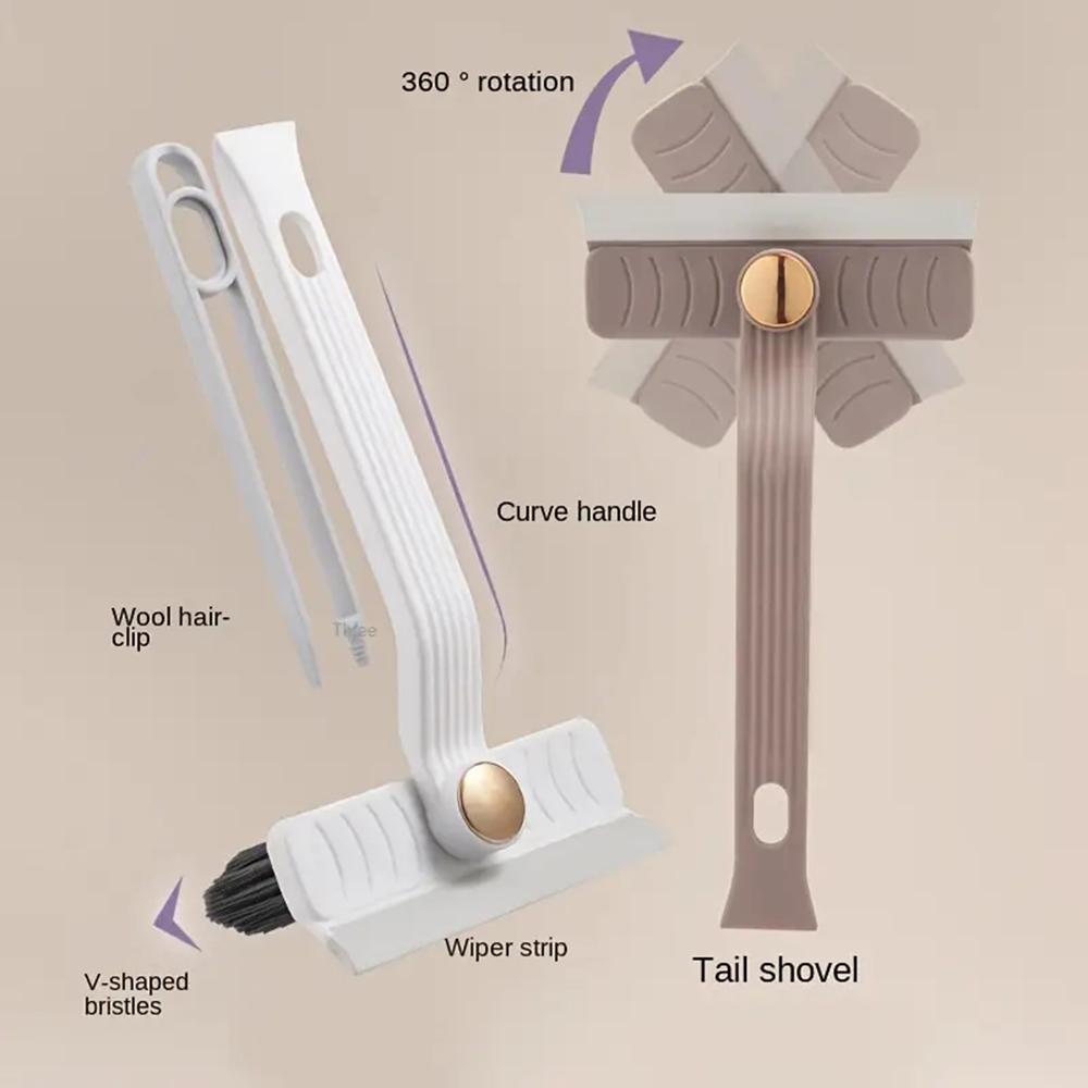 4-в-1 многофункциональные щетки для чистки, вращающиеся на 360°, экономичный инструмент для мытья щелей оконных проемов, скребок для плиточных швов