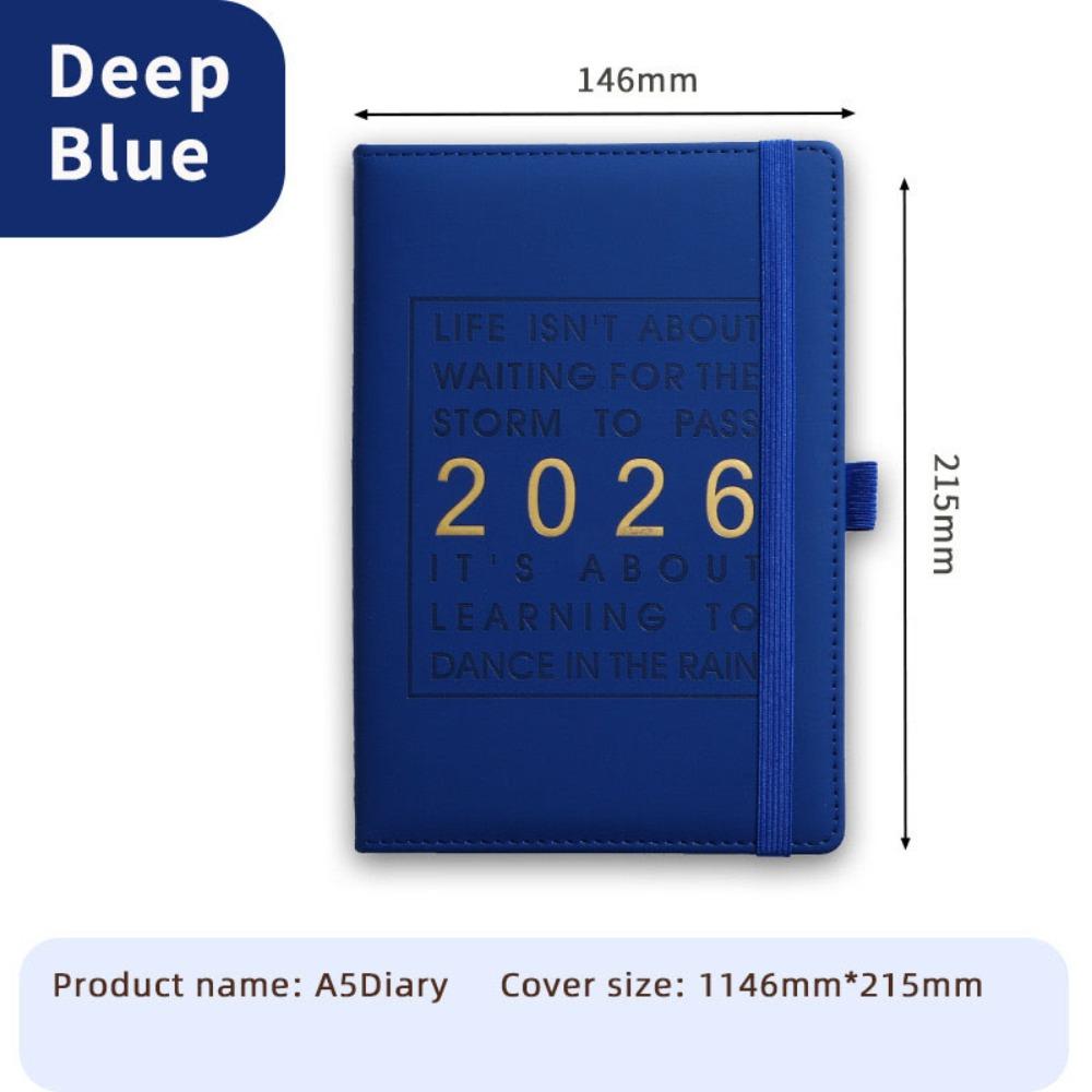 Новый планировщик A5 2026 года на английском языке с календарем, 365-дневный ежедневник, руководство по эффективности, список дел, блокнот для студентов