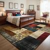 Geometric Colorful Area Rug Washable Non-Slip Modern Patchwork Carpet for Living Room Bedroom Dining Room Office Decor