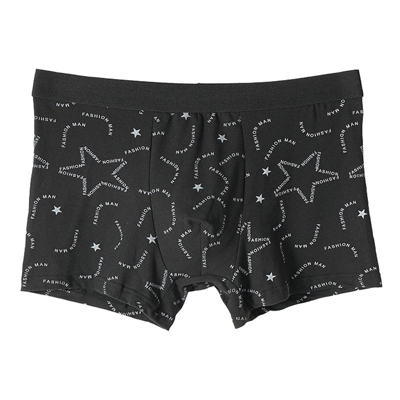 Мужские модные трусы-боксеры с принтом, мягкие, удобные, дышащие, приятные к коже, модное нижнее белье